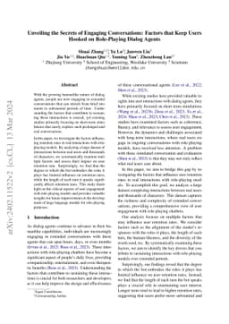 Unveiling the Secrets of Engaging Conversations: Factors that Keep Users
  Hooked on Role-Playing Dialog Agents