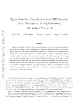 Signed-Perturbed Sums Estimation of ARX Systems: Exact Coverage and
  Strong Consistency (Extended Version)