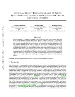 Empirical Density Estimation based on Spline Quasi-Interpolation with
  applications to Copulas clustering modeling