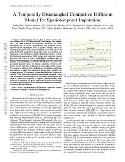 A Temporally Disentangled Contrastive Diffusion Model for Spatiotemporal
  Imputation