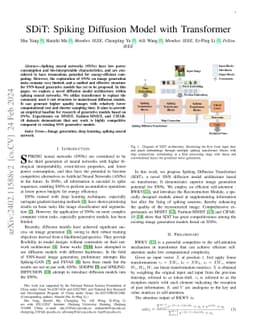 SDiT: Spiking Diffusion Model with Transformer