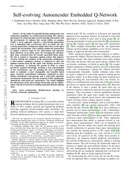 Self-evolving Autoencoder Embedded Q-Network