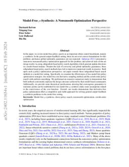Model-Free $μ$-Synthesis: A Nonsmooth Optimization Perspective