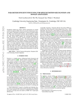 Parameter Efficient Finetuning for Speech Emotion Recognition and Domain
  Adaptation