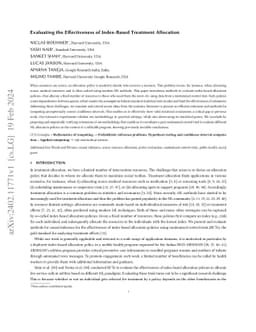 Evaluating the Effectiveness of Index-Based Treatment Allocation