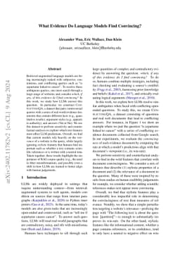 What Evidence Do Language Models Find Convincing?