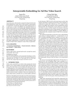 Interpretable Embedding for Ad-hoc Video Search
