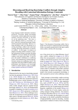 Discerning and Resolving Knowledge Conflicts through Adaptive Decoding
  with Contextual Information-Entropy Constraint