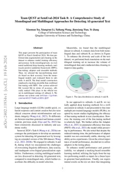 Team QUST at SemEval-2024 Task 8: A Comprehensive Study of Monolingual
  and Multilingual Approaches for Detecting AI-generated Text