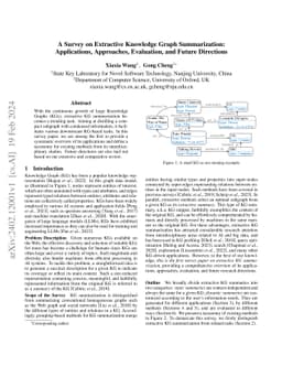 A Survey on Extractive Knowledge Graph Summarization: Applications,
  Approaches, Evaluation, and Future Directions