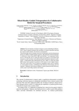 Mixed-Reality-Guided Teleoperation of a Collaborative Robot for Surgical
  Procedures