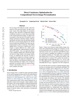 Direct Consistency Optimization for Compositional Text-to-Image
  Personalization