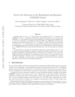 Even-Cycle Detection in the Randomized and Quantum CONGEST Model