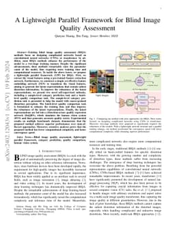 A Lightweight Parallel Framework for Blind Image Quality Assessment