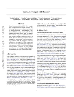 Can LLMs Compute with Reasons?