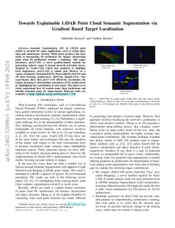 Towards Explainable LiDAR Point Cloud Semantic Segmentation via Gradient
  Based Target Localization