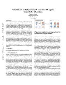 Polarization of Autonomous Generative AI Agents Under Echo Chambers