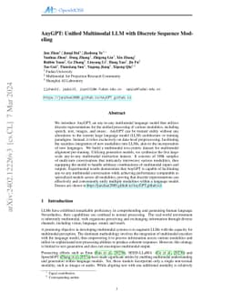 AnyGPT: Unified Multimodal LLM with Discrete Sequence Modeling