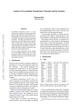 Analysis of Levenshtein Transformer's Decoder and Its Variants