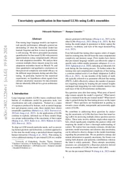 Uncertainty quantification in fine-tuned LLMs using LoRA ensembles