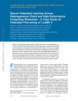 Secure Federated Learning Across Heterogeneous Cloud and
  High-Performance Computing Resources -- A Case Study on Federated Fine-tuning
  of LLaMA 2