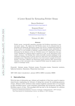 A Lower Bound for Estimating Fréchet Means