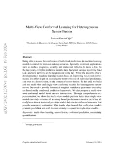 Multi-View Conformal Learning for Heterogeneous Sensor Fusion
