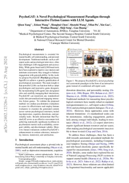 LLM Agents for Psychology: A Study on Gamified Assessments