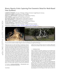 Binary Opacity Grids: Capturing Fine Geometric Detail for Mesh-Based
  View Synthesis