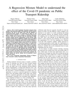 A Regression Mixture Model to understand the effect of the Covid-19
  pandemic on Public Transport Ridership