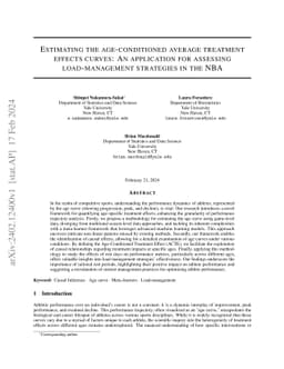 Estimating the age-conditioned average treatment effects curves: An
  application for assessing load-management strategies in the NBA