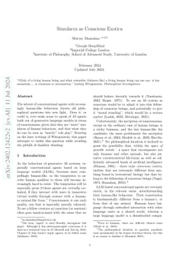 Simulacra as Conscious Exotica