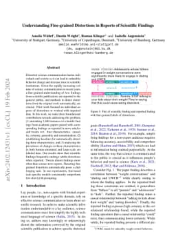 Understanding Fine-grained Distortions in Reports of Scientific Findings