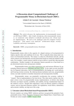 A Discussion about Computational Challenges of Programmable Money in
  Blockchain-based CBDCs
