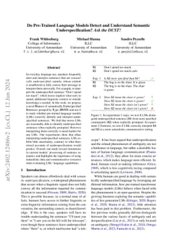 Do Pre-Trained Language Models Detect and Understand Semantic
  Underspecification? Ask the DUST!