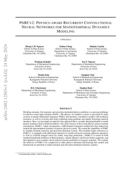 PARCv2: Physics-aware Recurrent Convolutional Neural Networks for
  Spatiotemporal Dynamics Modeling