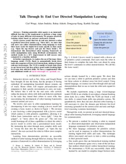 Talk Through It: End User Directed Manipulation Learning