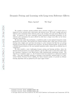 Dynamic Pricing and Learning with Long-term Reference Effects