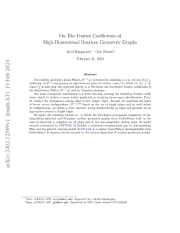 On The Fourier Coefficients of High-Dimensional Random Geometric Graphs