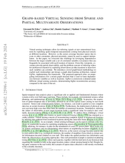Graph-based Virtual Sensing from Sparse and Partial Multivariate
  Observations