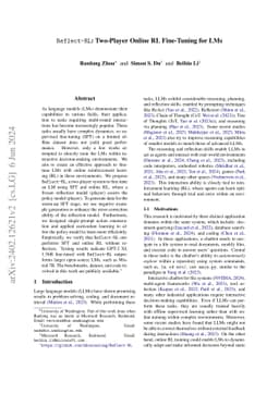 Reflect-RL: Two-Player Online RL Fine-Tuning for LMs
