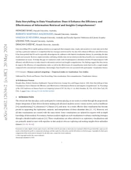 Data Storytelling in Data Visualisation: Does it Enhance the Efficiency
  and Effectiveness of Information Retrieval and Insights Comprehension?