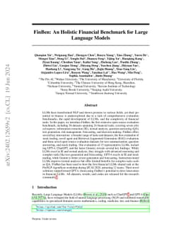 FinBen: A Holistic Financial Benchmark for Large Language Models