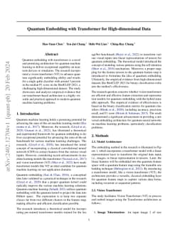 Quantum Embedding with Transformer for High-dimensional Data