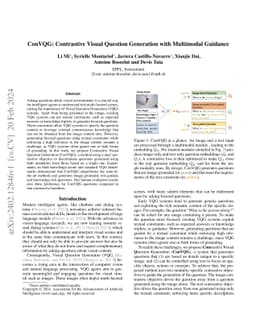 ConVQG: Contrastive Visual Question Generation with Multimodal Guidance