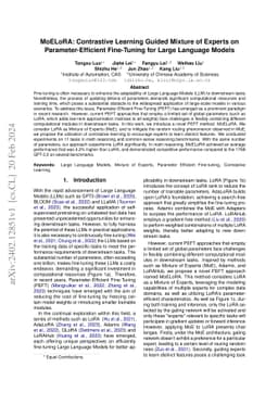 MoELoRA: Contrastive Learning Guided Mixture of Experts on
  Parameter-Efficient Fine-Tuning for Large Language Models