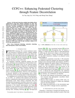 CCFC++: Enhancing Federated Clustering through Feature Decorrelation