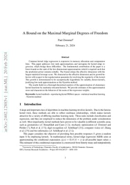 A Bound on the Maximal Marginal Degrees of Freedom