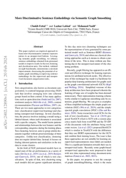 More Discriminative Sentence Embeddings via Semantic Graph Smoothing