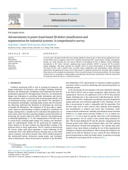 Advancements in Point Cloud-Based 3D Defect Detection and Classification
  for Industrial Systems: A Comprehensive Survey